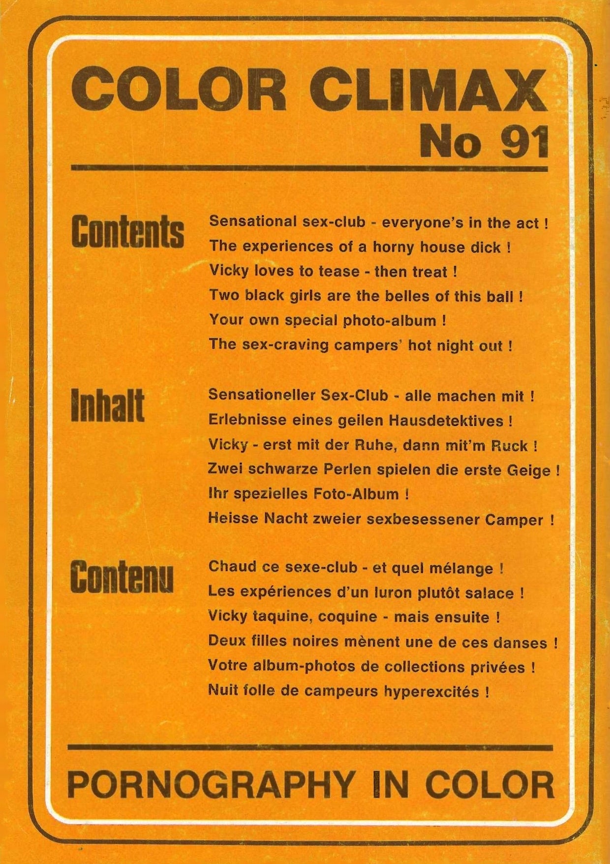 Color Climax 91 (neutral cover edition)