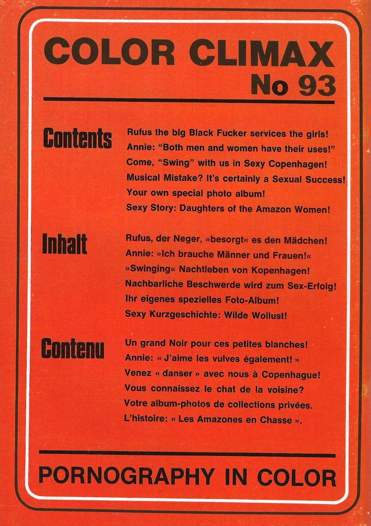 Color Climax 93 (neutral cover edition)