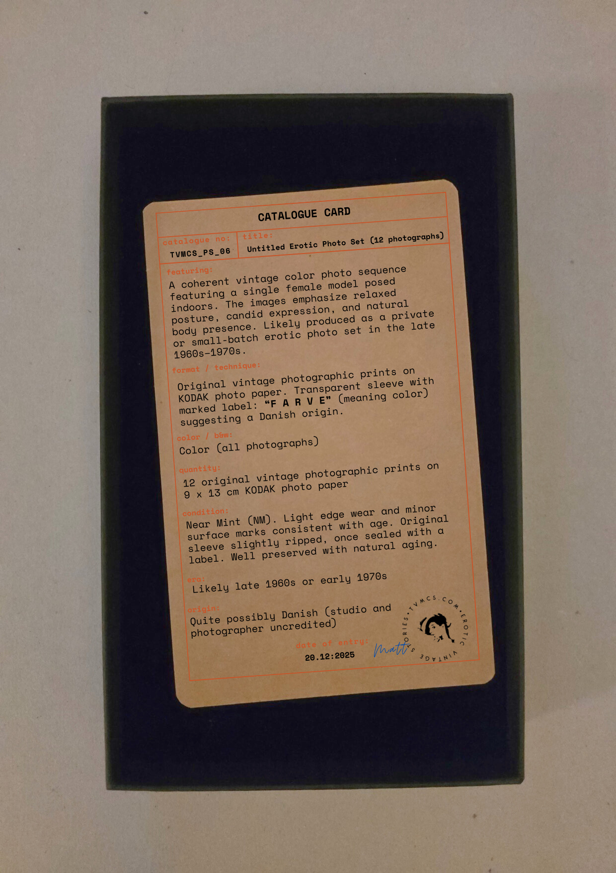 PS_06: Untitled Erotic Photo Set (12 photographs)